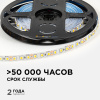 LSE-256 Светодиодная лента 12В, 9,6Вт/м, 840 лм/м, 3000К, smd2835, 120д/м, IP20, ширина подложки 8мм, 5м, т/б OGM