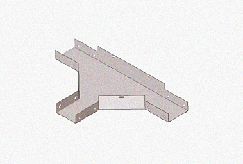 Лоток тройниковый глухой ОТГ 150х100 УТ1,5, оцинкованный лист S1,5