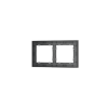 Рамка стеклянная Voltum S70 на 2 поста, (графит, стекло)