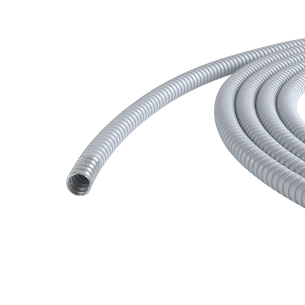 Металлорукав DN 20мм в герметичной ПВХ изоляции, Dвн 20,5 мм, Dнар 25,5, 50 м, цвет серый DKC