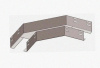 Лоток угловой замковый глухой КГЗГ 200х65-90 УТ1,5 поворот на 90, оцинкованный лист, S0,7