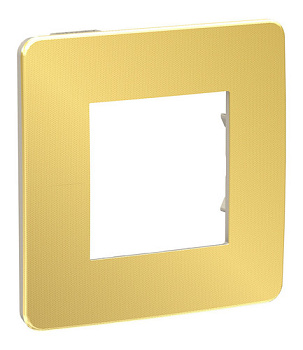 Unica Studio Рамка универсальная 1 пост . золото/бежевый IP21 Schneider Electric