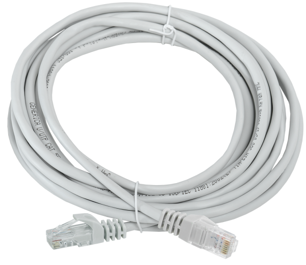 Шнур коммутационный (патч-корд) кат.5E UTP 5м серый GENERICA