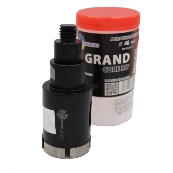 Коронка алмазная по керамограниту 40 мм Серебряная пайка GCB763 Trio-Diamond