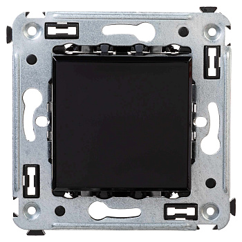 Переключатель одноклавишный в стену, "Avanti", "Черный квадрат" DKC