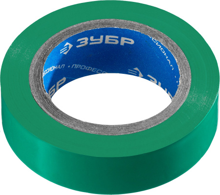 Электрик-10 зеленая изолента ПВХ, 10м х 15мм ЗУБР
