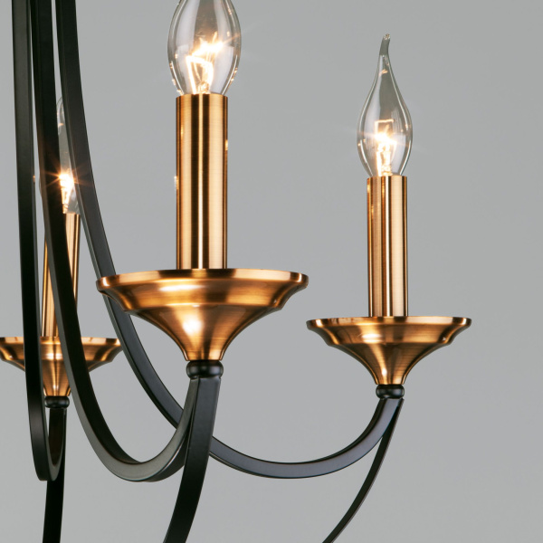 Подвесная люстра в стиле лофт 5*E14 60Вт черный IP20 Lazzaro (60098/5 черный) Eurosvet