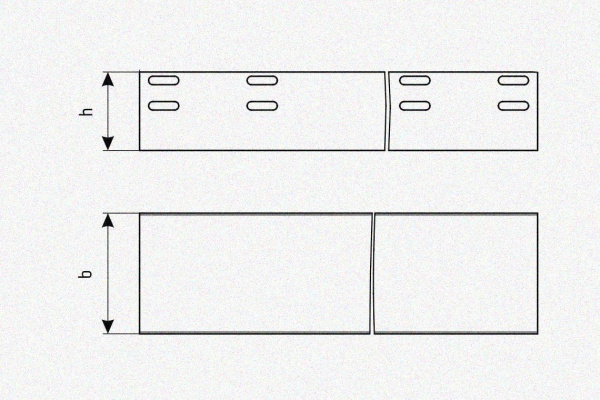 Лоток глухой ЛМГ 400х100х2000 УХЛ1, оцинкованный лист S1,0