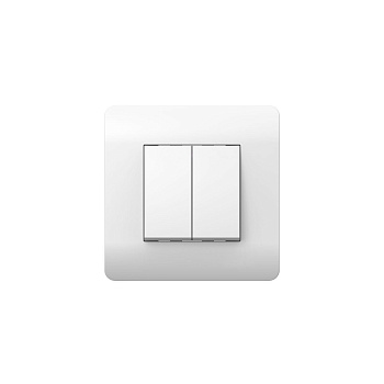 Переключатель 2-клавишный, 10А, белый NEW3-E CHINT
