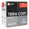 Кабель витая пара TERACOM PRO Cat,5E U/UTP 4 пары solid 24AWG оболочка PVC цвет серый (упак, 305м) EKF