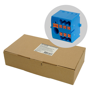 Зажим блочный (групп) для распред.тока нагрузки push-in на 6 точек, сеч 2,5 мм², 690V,41А, LD580 PTFIX 6-06/25 STEKKER