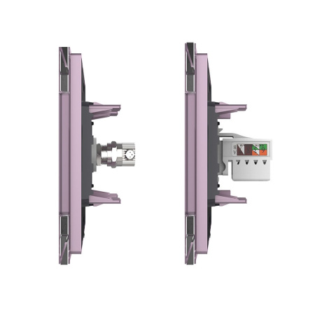 Розетка ТВ/КОМП RJ-45 Розовая Livolo