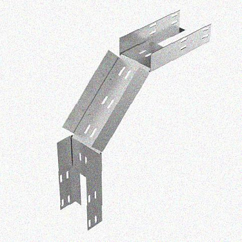 Лоток перфорированный КС 200х150-90 УХЛ1 для поворота трассы вниз на 90, оцинкованный лист S1,0