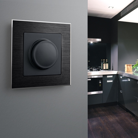 Диммер (черный матовый) СУ IP20 Werkel