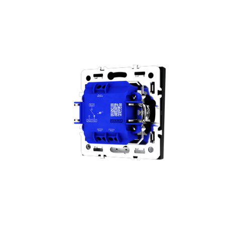 Проходной переключатель встраиваемый Voltum S70 одноклавишный с подсветкой 10А, (черный матовый)