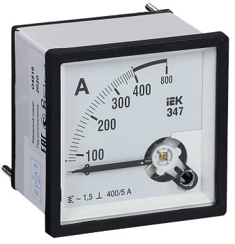 Амперметр аналоговый Э47 400/5А класс точности 1,5 96х96мм IEK