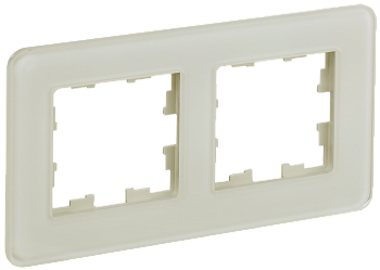 BRITE Рамка 2-мест. РУ-2-2-Бр стекло песчаный RE IEK