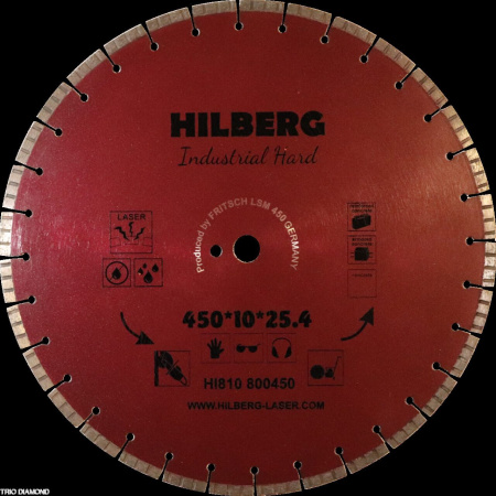 Диск алмазный отрезной 450*25,4*12 Industrial Hard HI810 Hilberg
