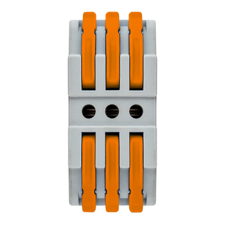 Строительно-монтажная клемма СМК 222-423 проходная 3 полюса 0,08-4мм2 (25шт) PROxima EKF