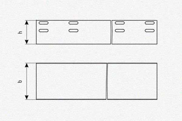 Лоток глухой ЛМГ 75х25х2000 УТ1,5, оцинкованный лист, S1,5
