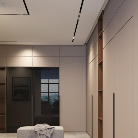 Трековый св-к димм.с ДУ,со сменой цв.темп.IP20 LED 3000~6500К 24W 48V черный FLUM C NOVOTECH