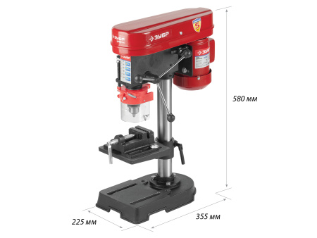 350 Вт, 13 мм, вертикально-сверлильный станок, настольный ЗУБР