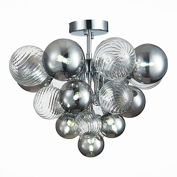 Люстра потолочная Хром/Дымчатый,Прозрачный G9 10*5Вт (из 2-х коробок) SL1124.102.10 ST LUCE