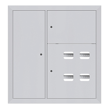 Щит этажный 4 кв, слаботочка слева (1000х950х150) Basic EKF