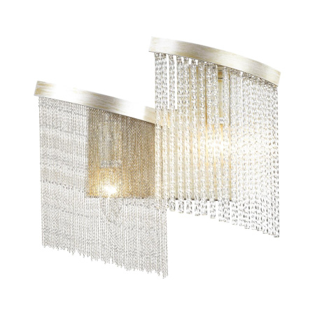 Бра E14 2*40W 220V GRAZA серебристый/стекло/металл.цепочки ODEON LIGHT