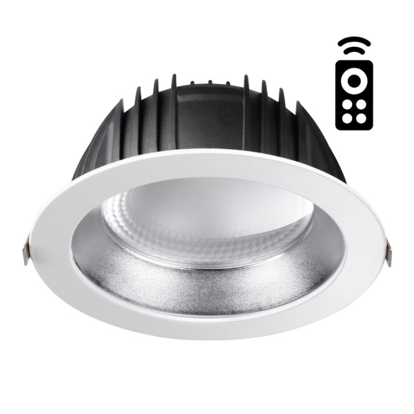 Встр.димм.св-к с пультом ДУ IP20 LED 2700~5000К GESTION белый/серебро C NOVOTECH
