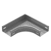 Угол плоский плавный универсальный 90 град. к лотку 400х200, толщ. 1,2 мм, гор. цинк Ostec