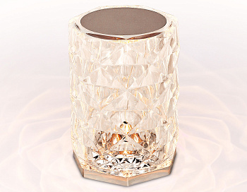 Настольная светодиодная лампа с сенсорным выключателем DE8011 CL прозрачный LED 3000K/4020K/6400K 3W Ambrella Light