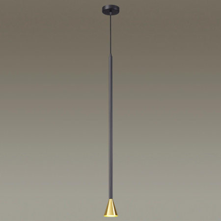 Подвесной св-к LED GU10 7W 220V PIPA черно-золотистый/металл ODEON LIGHT