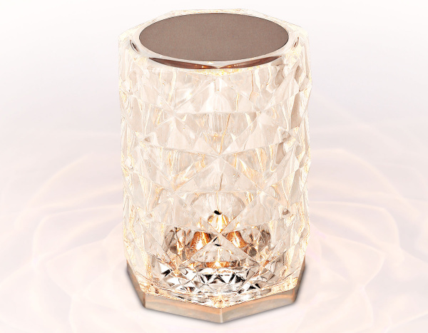 Настольная светодиодная лампа с сенсорным выключателем DE8011 CL прозрачный LED 3000K/4020K/6400K 3W Ambrella Light