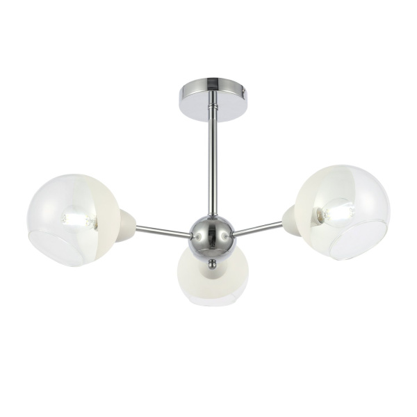 Люстра потолочная Хром/Прозрачный, Матовый никель E14 3*40Вт SLE102702-03 EVOLUCE