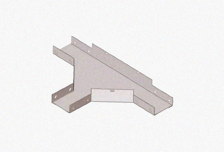 Лоток тройниковый замковый перфорированный ОТЗ 150х80 УХЛ1, оцинкованный лист S1,0