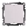 Переключатель 2-клавишный (механизм), STEKKER GLS10-7107-01, 250V, 10А, серия Катрин, белый