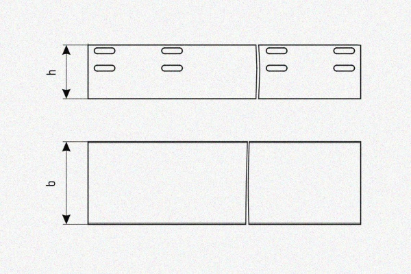 Лоток глухой ЛМГ 75х65х2000 УХЛ1, оцинкованный лист S1,0