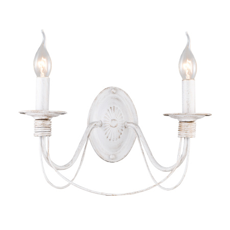 Настенный светильник (бра) 2*E14 60Вт Белый с Золотом IP20 Velia FR2046-WL-02-WG Freya