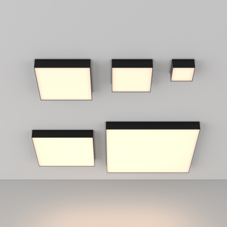 Потолочный светильник LED 36Вт Черный IP20 Ceiling & Wall C032CL-36W3K-SQ-B Technical Maytoni