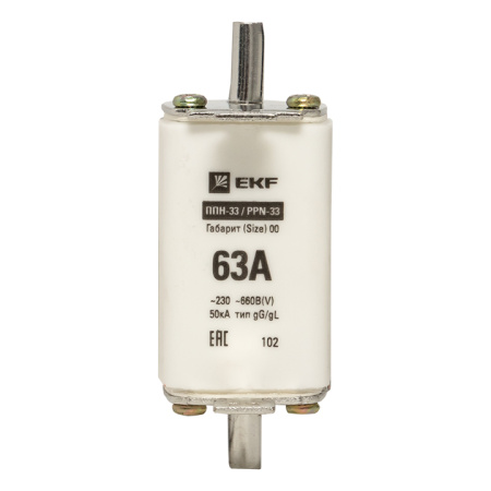 Плавкая вставка ППН-33 160/ 63А габарит 00 PROxima EKF
