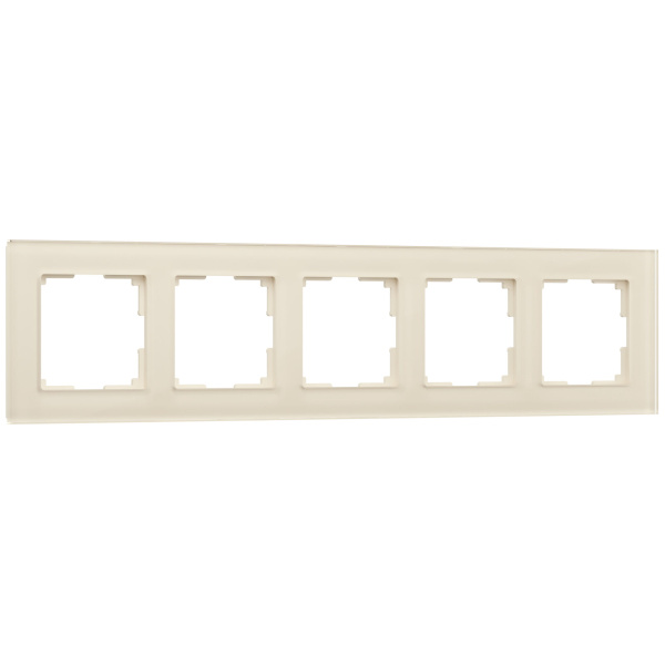 Favorit Рамка на 5 постов (молочный, стекло) Werkel
