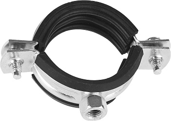 Хомут трубный с гайкой, 1 1/4", 1шт, оцинкованный, ЗУБР