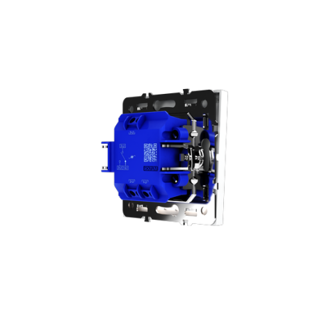 Проходной переключатель встраиваемый Voltum S70 одноклавишный с подсветкой 10А, (белый матовый)
