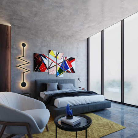 Настенный св-к IP20 LED 36W 2285Лм 3000K ZIP черный/металл ODEON LIGHT