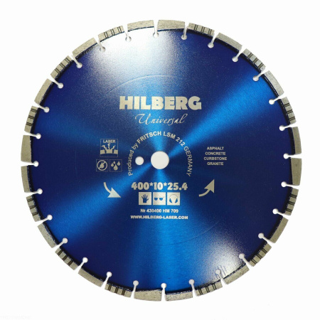 Диск алмазный отрезной 400*25,4*12 Universal HM709 Hilberg