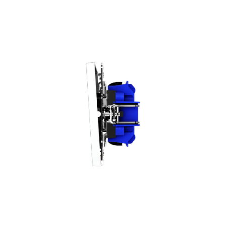 Проходной переключатель встраиваемый Voltum S70 одноклавишный с подсветкой 10А, (белый матовый)