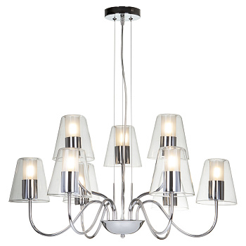 Люстра 9*E14 40Вт Хром IP20 Ursula FR5017PL-09CH Freya
