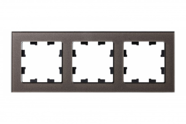 ATLASDESIGN NATURE Рамка горизонт/вертик 3 пост . органическое стекло мокко IP20 Schneider Electric