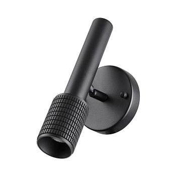 Настенный св-ник выкл на плафоне IP20 LED GU10 max 10W MEHARI черный/металл ODEON LIGHT